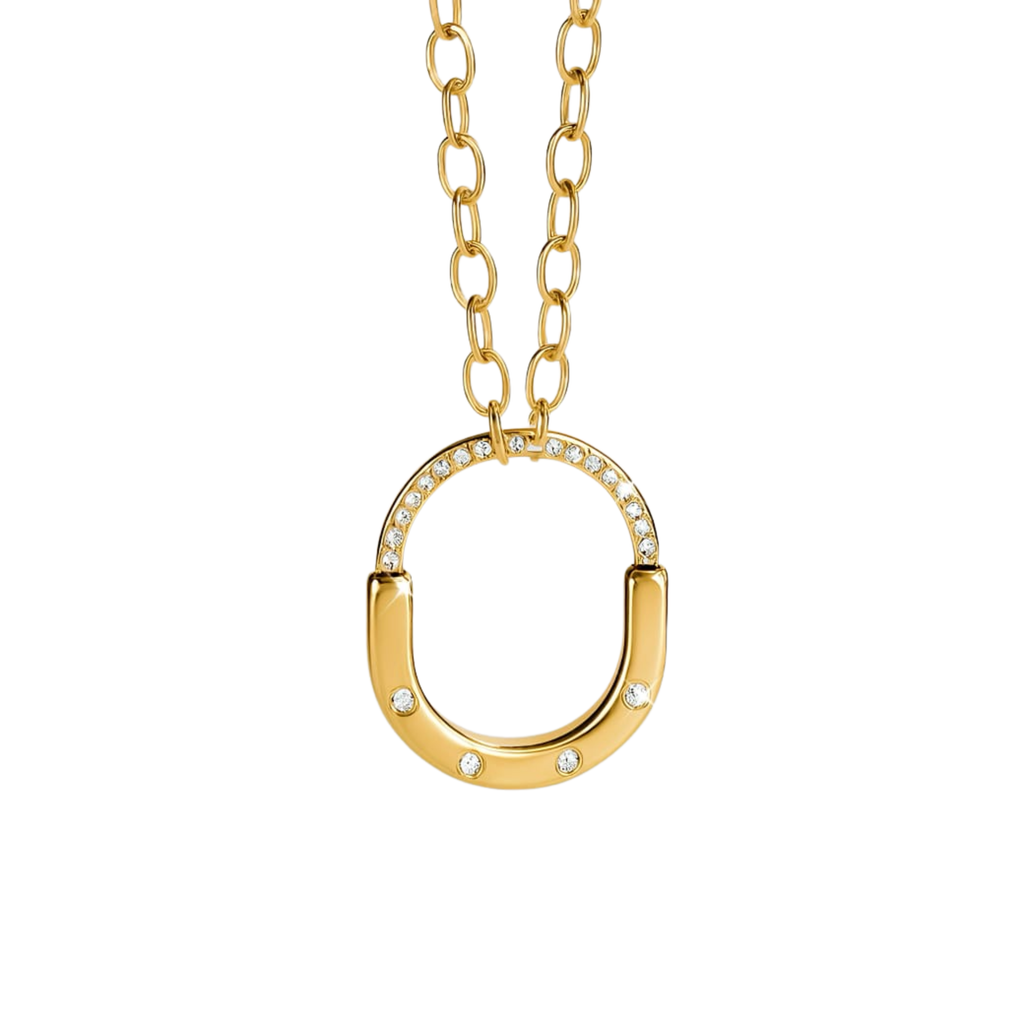 Aura horse-shoe necklace