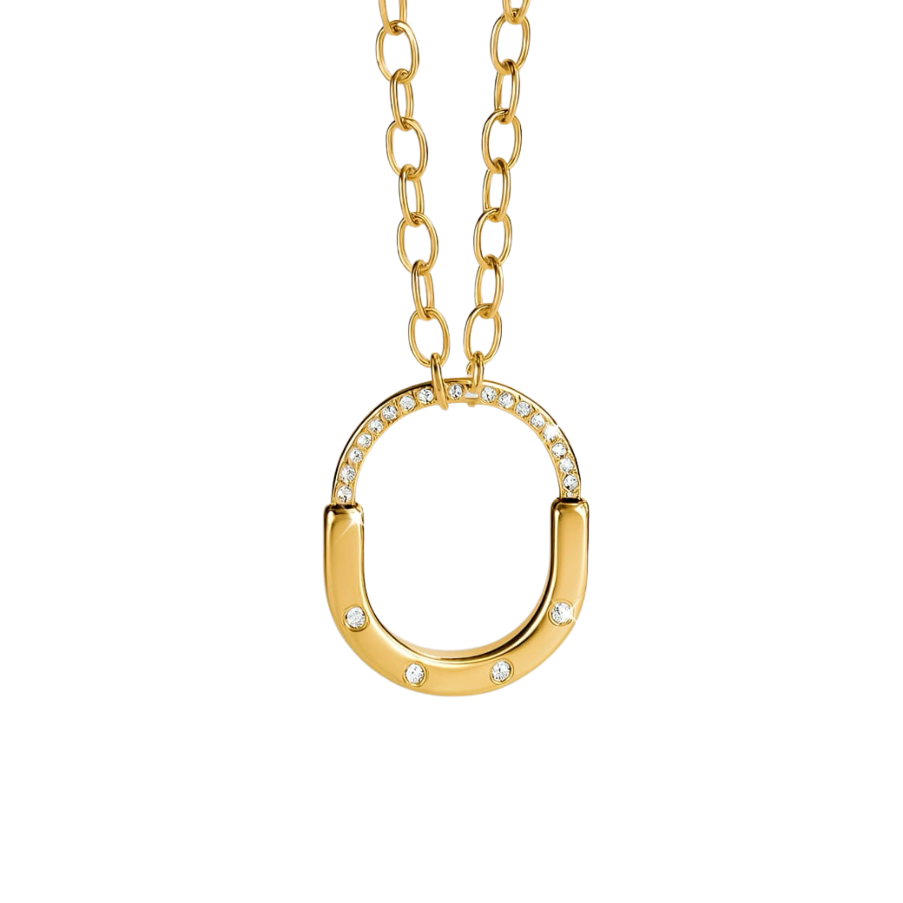 Aura horse-shoe necklace