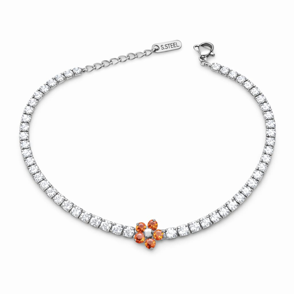 Ruby Bloom Tennis Bracelet