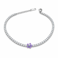 Violet Bloom Tennis Bracelet