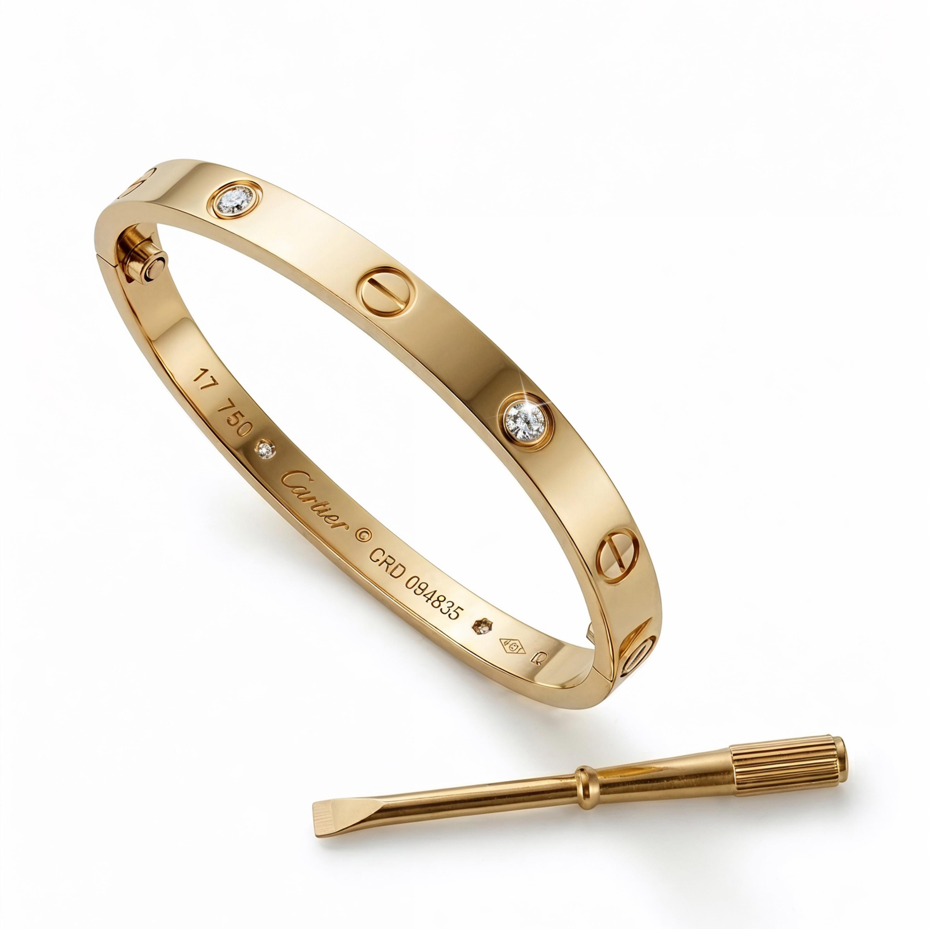 Screw Diamond Bangle