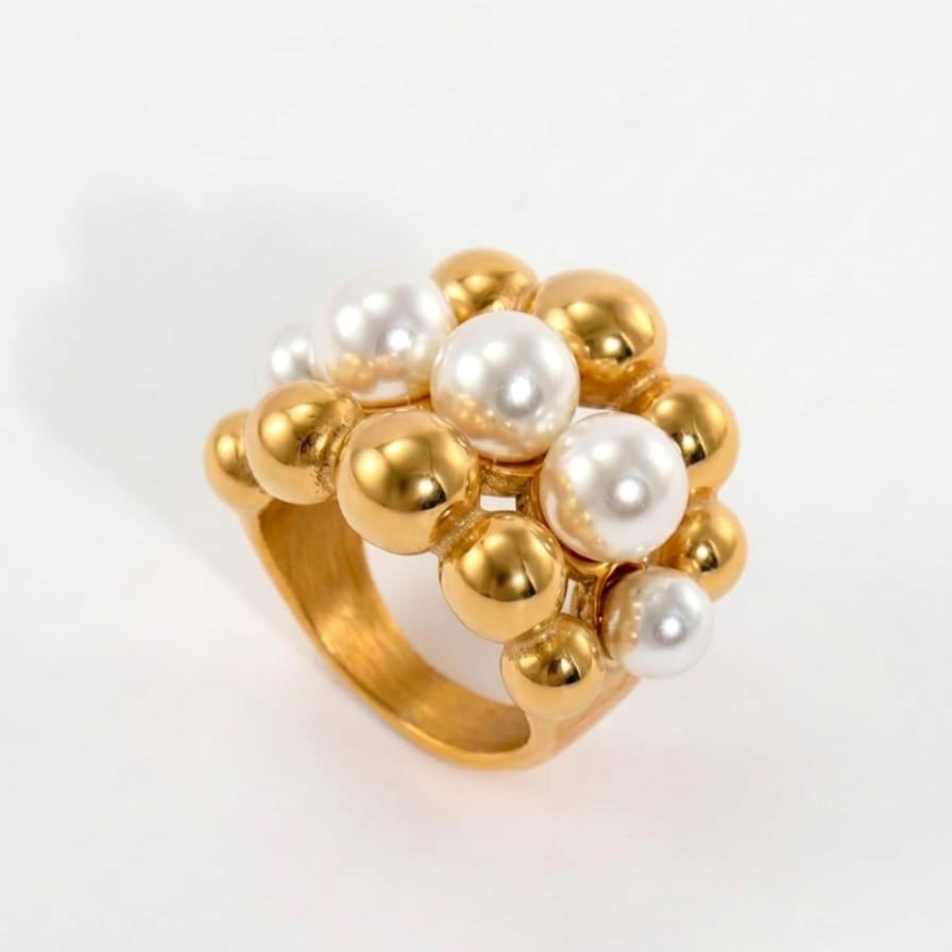 Golden Pearl Ring