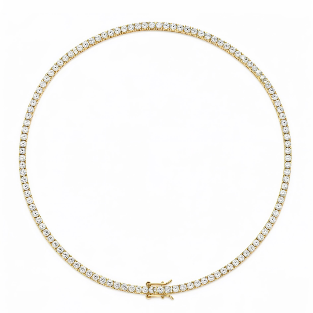 Golden Tennis Necklace