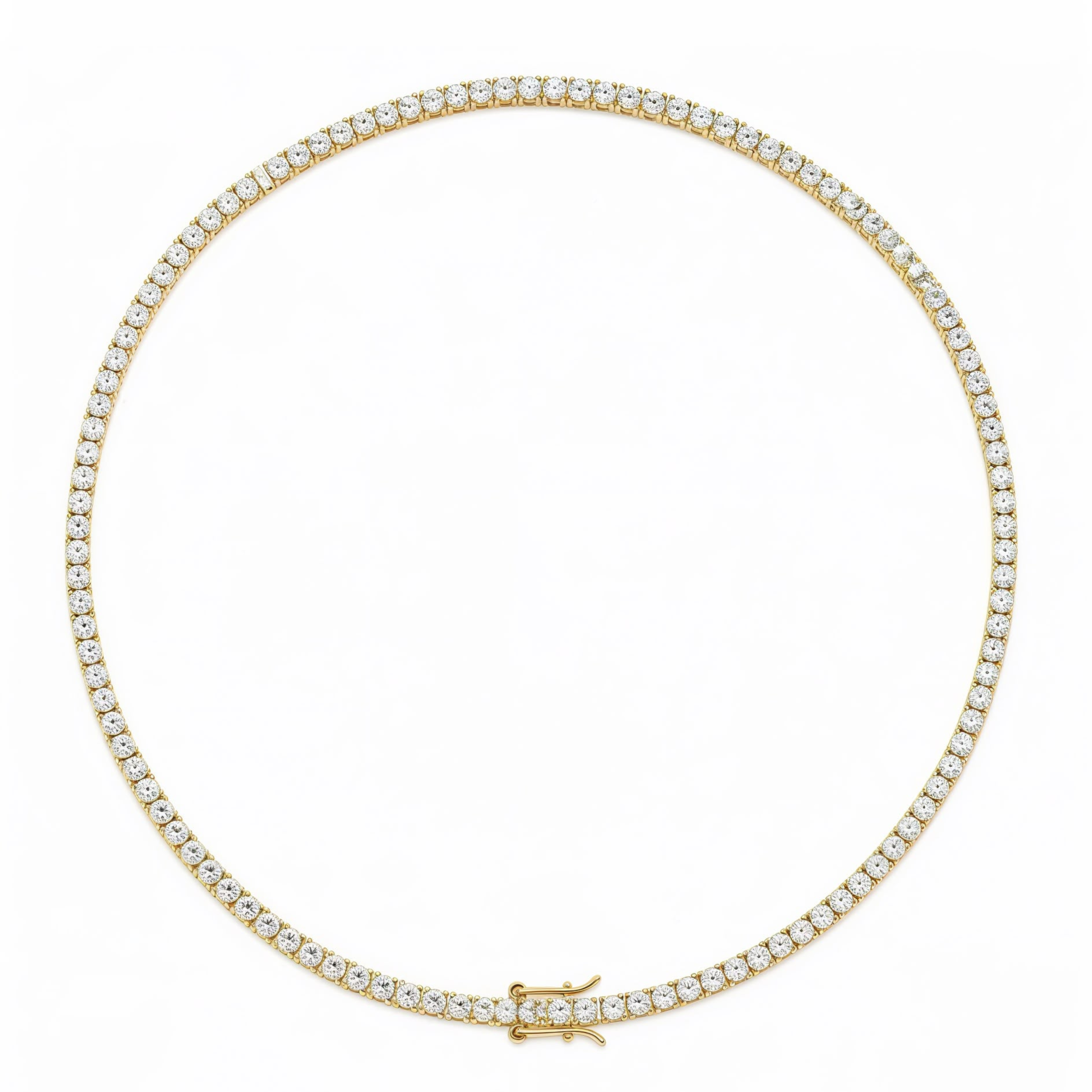 Golden Tennis Necklace