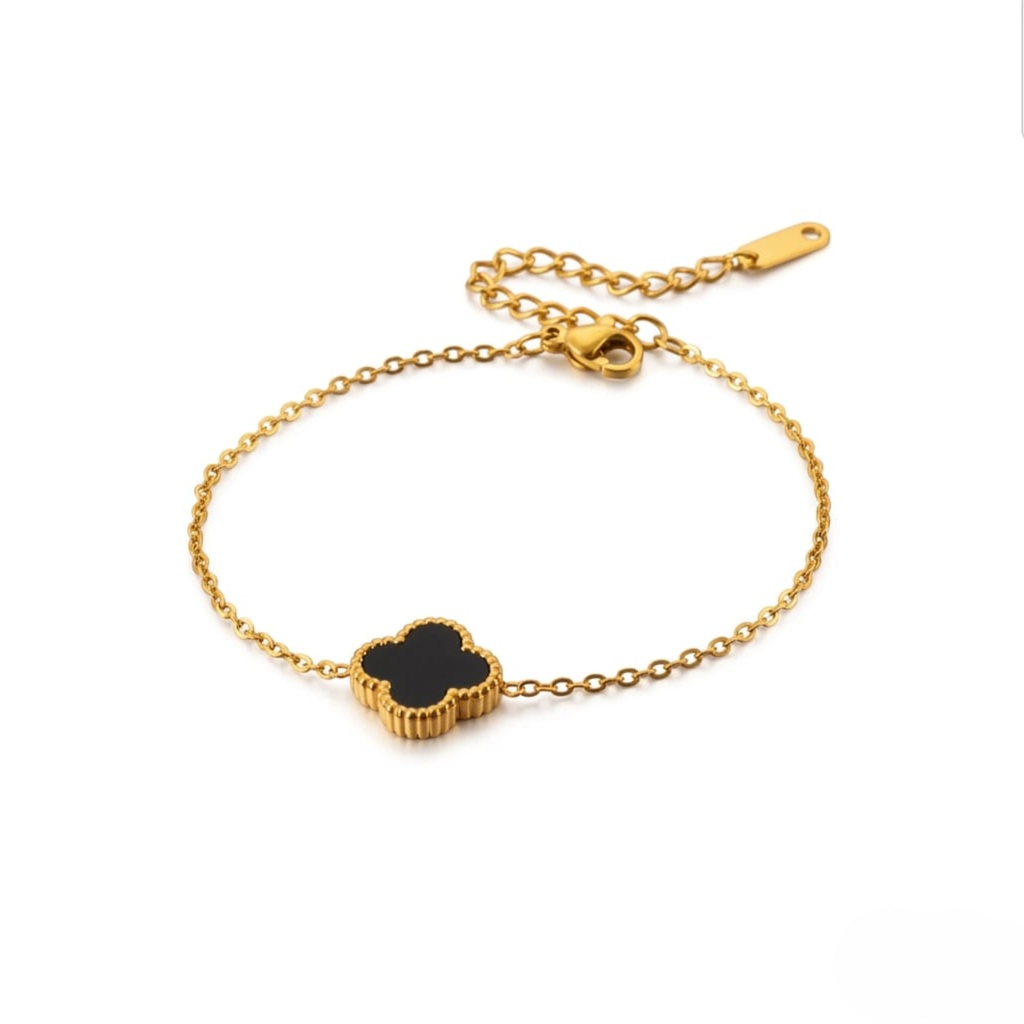 Noir Clover Anklet