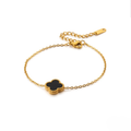 Noir Clover Anklet