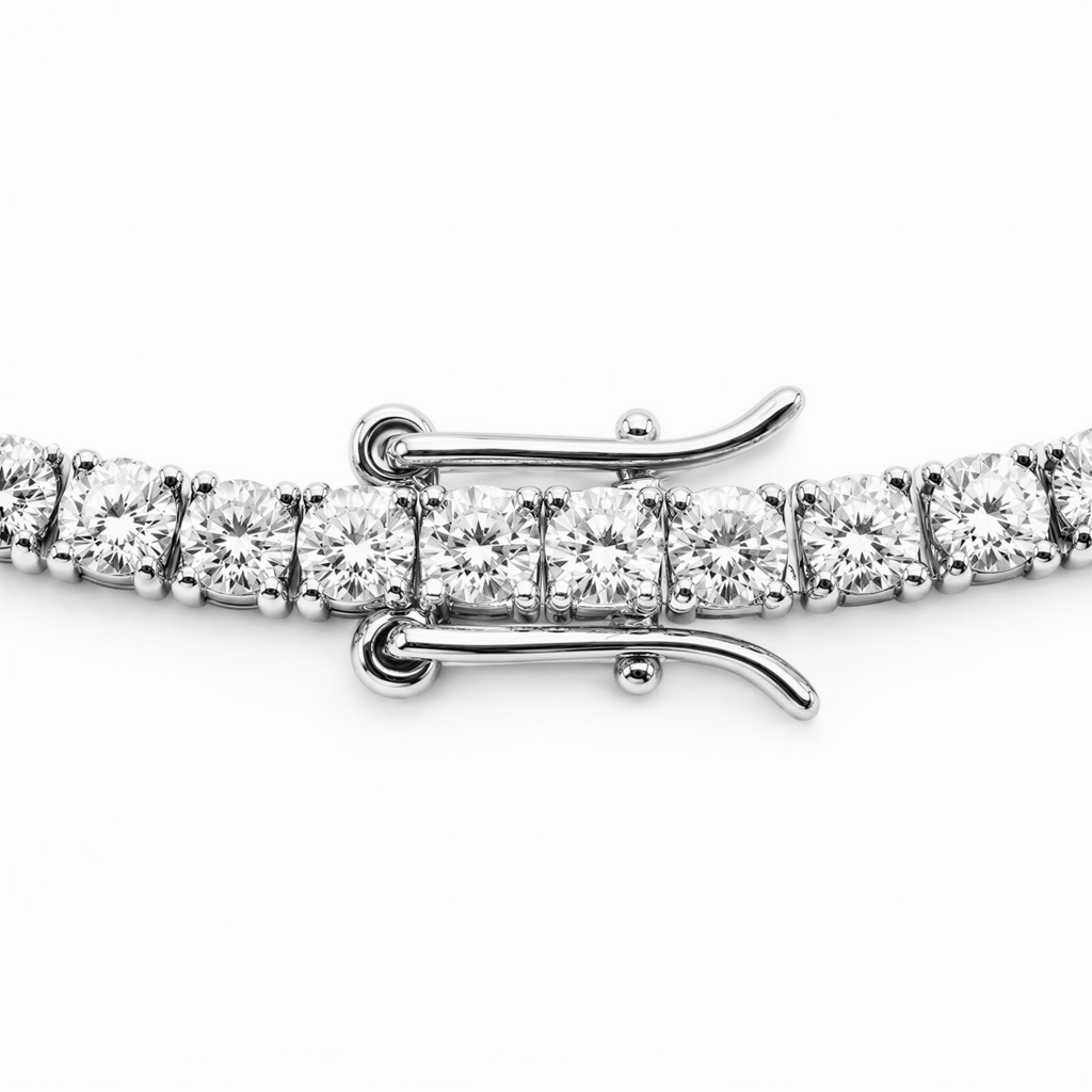 Platinum Glow Tennis Necklace