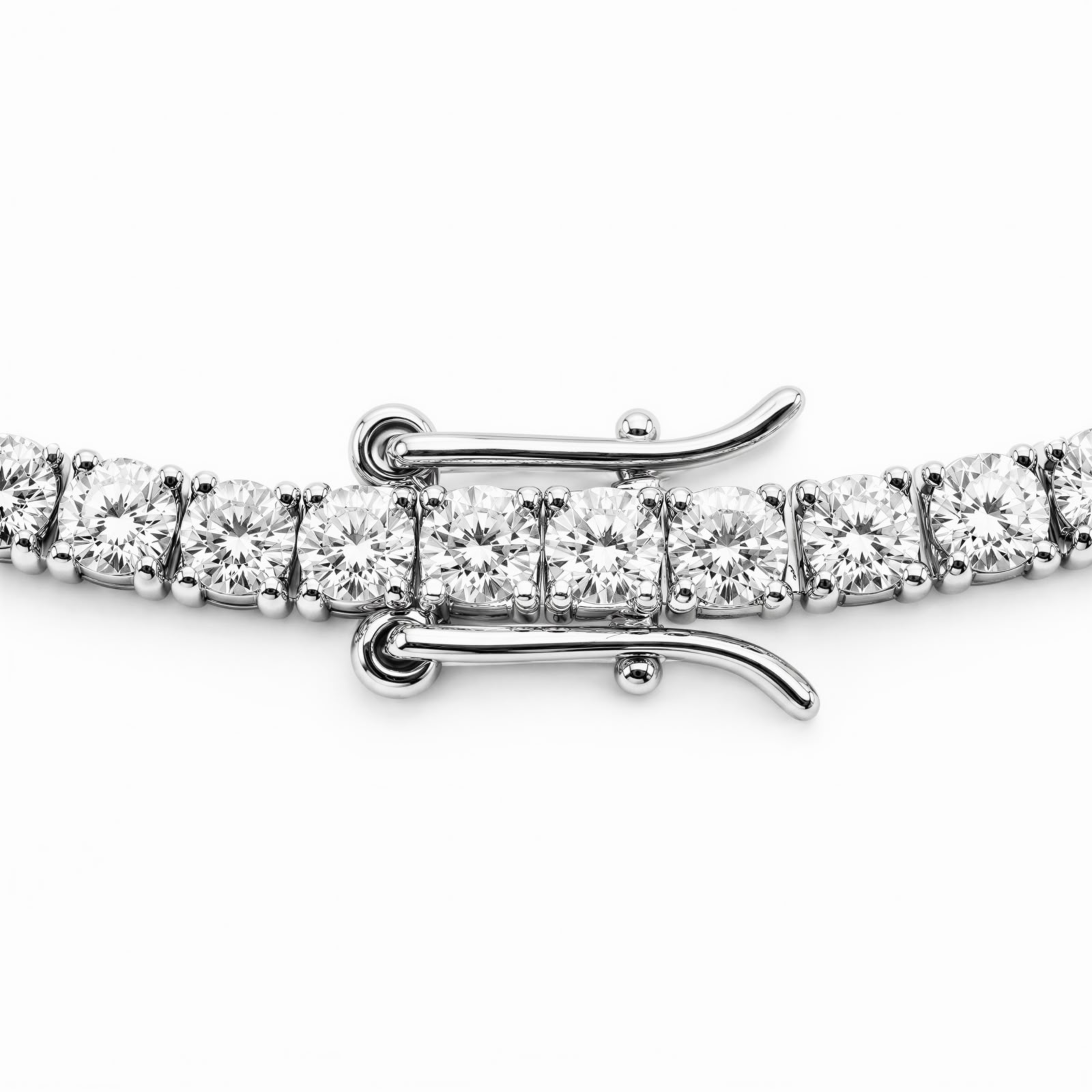 Platinum Glow Tennis Necklace
