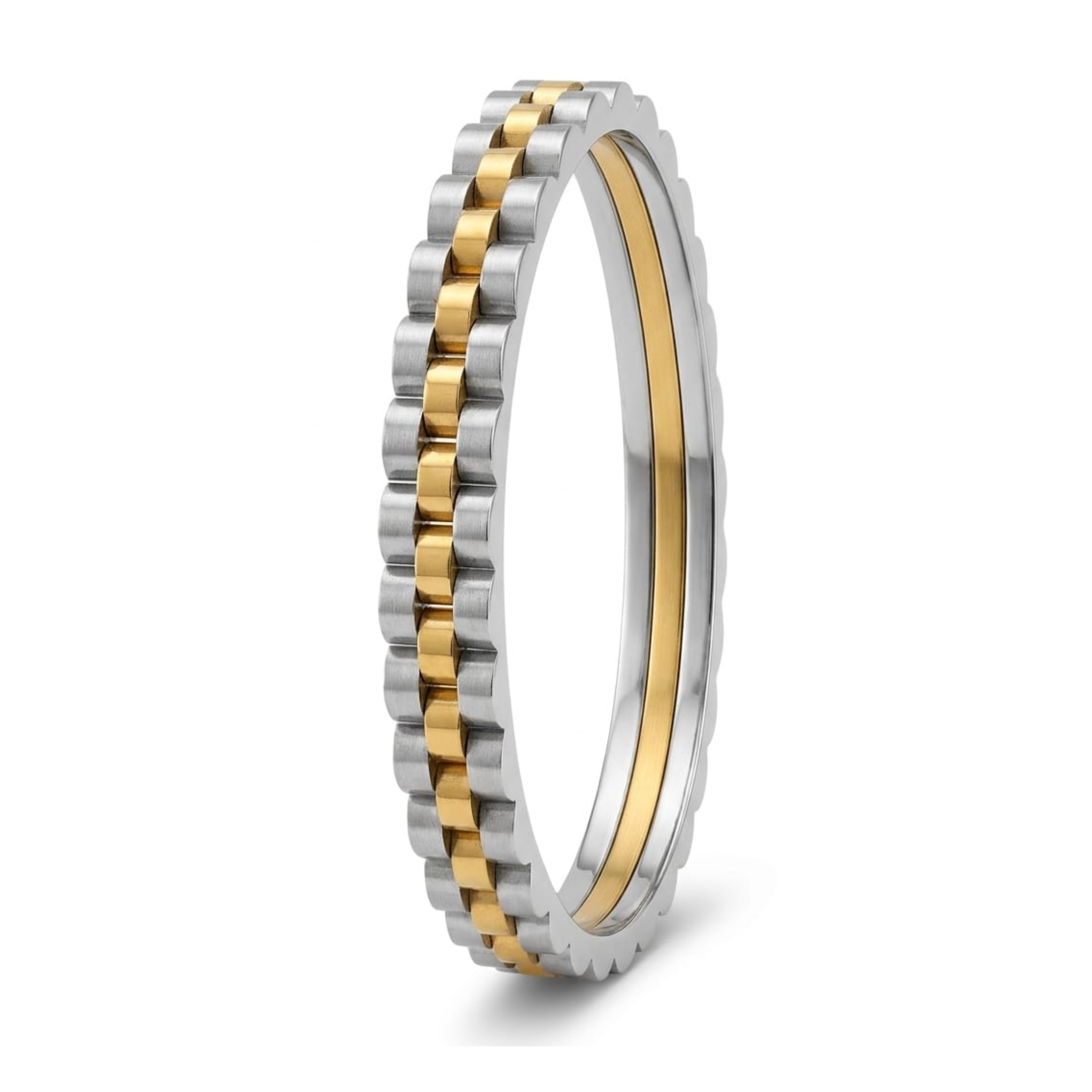 Solid gold bangle