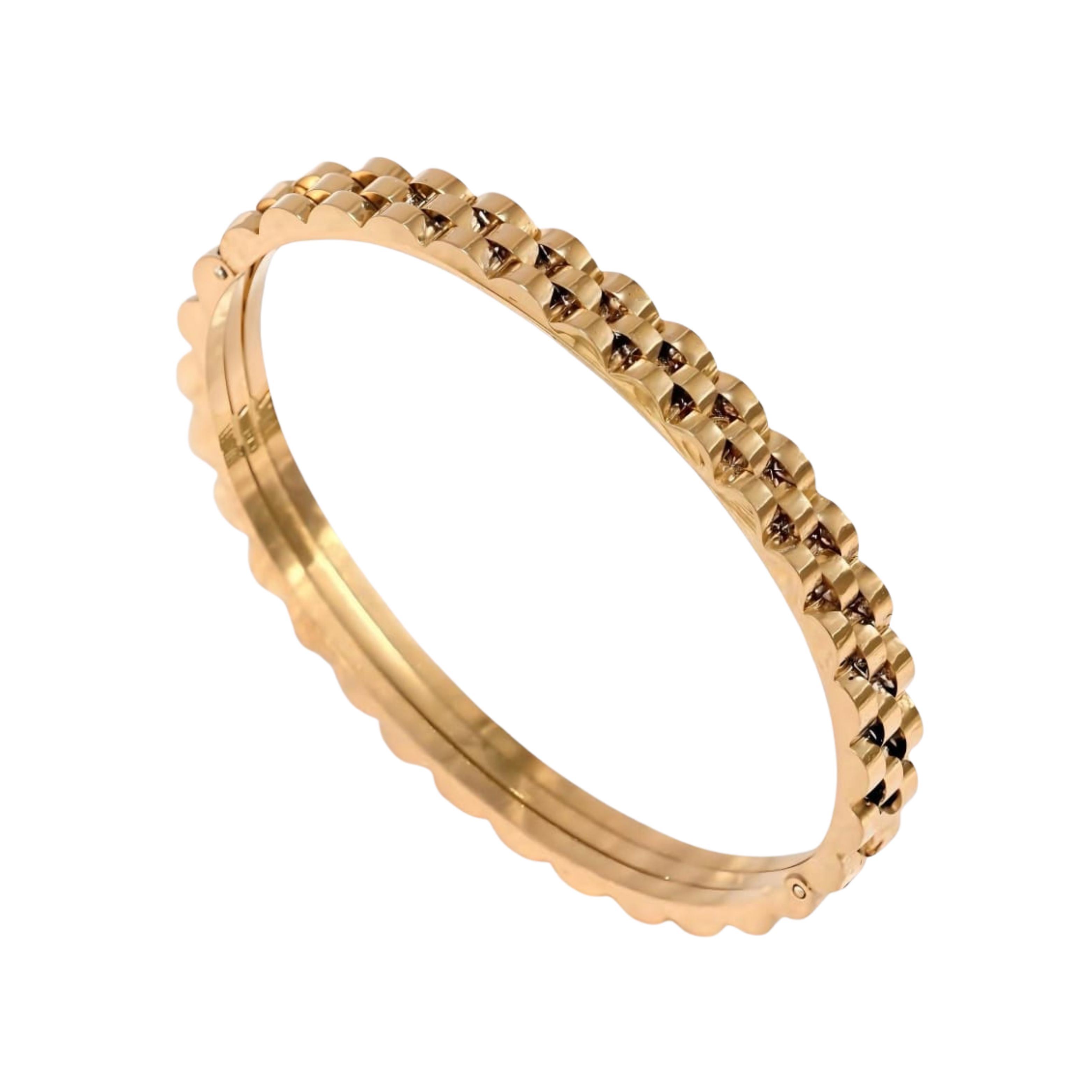 Solid gold bangle